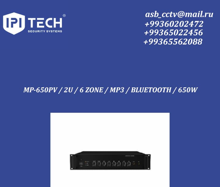 MP-650PV / 2U / 6 ZONE / MP3 / BLUETOOTH / 650W — İpi Tech ürünü