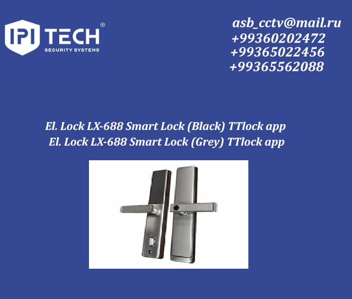 El. Lock LX-688 Smart Lock (Black) TTlock app El. Lock LX-688 Smart Lock (Grey) TTlock app — product by Ipi Tech