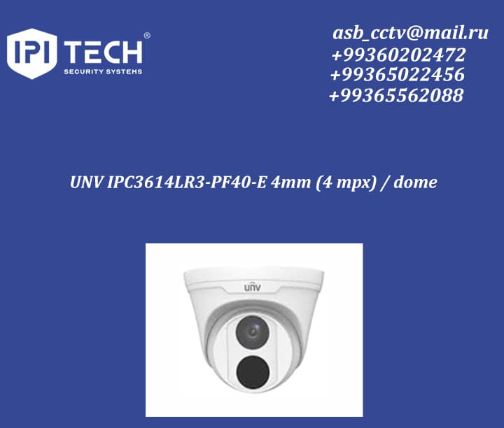 UNV IPC3614LR3-PF40-Е 4mm (4 mpx) / dome — İpi Tech ürünü