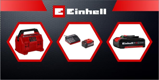 Batteries and chargers — product by Einhell