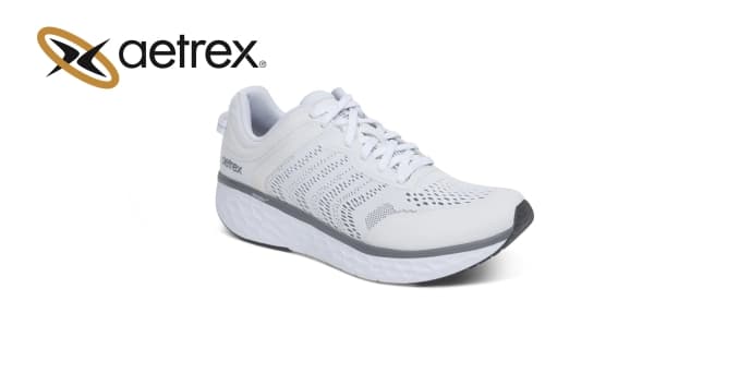 Men’s sneakers CHASE ELASTIC LACE WHITE — product by Aetrex