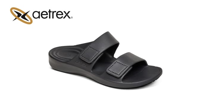 Men’s slides MILOS CHARCOAL — product photo