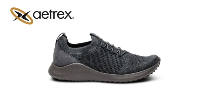 Women’s sneakers KINSLEY WARM GREY — product by Aetrex