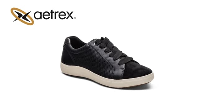 Women’s sneakers COURTNEY BLACK WIDE — product by Aetrex