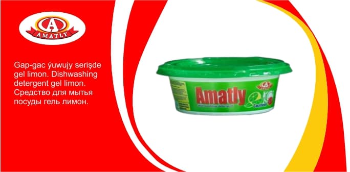 Gap-gaç ýuwujy serişde gel limon 150g — "Аmatly" Ýuwujy Serişdeleri önümi